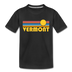 Vermont Toddler T-Shirt - Retro Sun Vermont Toddler Tee - black