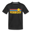 Vermont Toddler T-Shirt - Retro Sun Vermont Toddler Tee - black