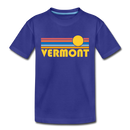 Vermont Toddler T-Shirt - Retro Sun Vermont Toddler Tee - royal blue