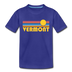 Vermont Toddler T-Shirt - Retro Sun Vermont Toddler Tee - royal blue