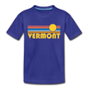 Vermont Toddler T-Shirt - Retro Sun Vermont Toddler Tee - royal blue