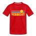 Vermont Toddler T-Shirt - Retro Sun Vermont Toddler Tee - red