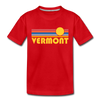 Vermont Toddler T-Shirt - Retro Sun Vermont Toddler Tee - red