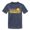 Vermont Toddler T-Shirt - Retro Sun Vermont Toddler Tee - heather blue