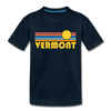 Vermont Toddler T-Shirt - Retro Sun Vermont Toddler Tee - deep navy
