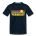 Vermont Toddler T-Shirt - Retro Sun Vermont Toddler Tee - deep navy