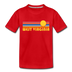 West Virginia Toddler T-Shirt - Retro Sun West Virginia Toddler Tee - red