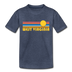West Virginia Toddler T-Shirt - Retro Sun West Virginia Toddler Tee - heather blue