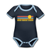 Anna Maria Island, Florida Baby Bodysuit - Organic Retro Sun Anna Maria Island Baby Bodysuit - navy/sky