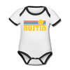 Austin, Texas Baby Bodysuit - Organic Retro Sun Austin Baby Bodysuit