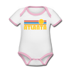 Atlanta, Georgia Baby Bodysuit - Organic Retro Sun Atlanta Baby Bodysuit - white/pink