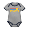 Atlanta, Georgia Baby Bodysuit - Organic Retro Sun Atlanta Baby Bodysuit - heather gray/navy