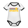 Atlanta, Georgia Baby Bodysuit - Organic Retro Sun Atlanta Baby Bodysuit - white/black