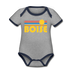 Boise, Idaho Baby Bodysuit - Organic Retro Sun Boise Baby Bodysuit - heather gray/navy
