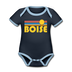 Boise, Idaho Baby Bodysuit - Organic Retro Sun Boise Baby Bodysuit - navy/sky