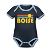 Boise, Idaho Baby Bodysuit - Organic Retro Sun Boise Baby Bodysuit