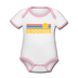 Brooklyn, New York Baby Bodysuit - Organic Retro Sun Brooklyn Baby Bodysuit - white/pink