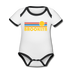 Brooklyn, New York Baby Bodysuit - Organic Retro Sun Brooklyn Baby Bodysuit - white/black