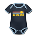 California Baby Bodysuit - Organic Retro Sun California Baby Bodysuit - navy/sky