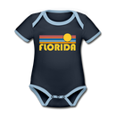 Florida Baby Bodysuit - Organic Retro Sun Florida Baby Bodysuit - navy/sky