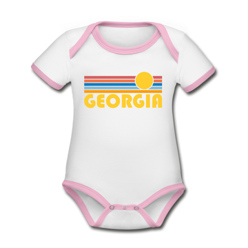 Georgia Baby Bodysuit - Organic Retro Sun Georgia Baby Bodysuit - white/pink