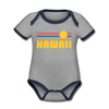 Hawaii Baby Bodysuit - Organic Retro Sun Hawaii Baby Bodysuit - heather gray/navy