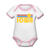 Iowa Baby Bodysuit - Organic Retro Sun Iowa Baby Bodysuit - white/pink