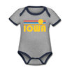 Iowa Baby Bodysuit - Organic Retro Sun Iowa Baby Bodysuit - heather gray/navy