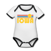 Iowa Baby Bodysuit - Organic Retro Sun Iowa Baby Bodysuit - white/black