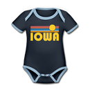 Iowa Baby Bodysuit - Organic Retro Sun Iowa Baby Bodysuit - navy/sky