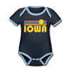 Iowa Baby Bodysuit - Organic Retro Sun Iowa Baby Bodysuit - navy/sky