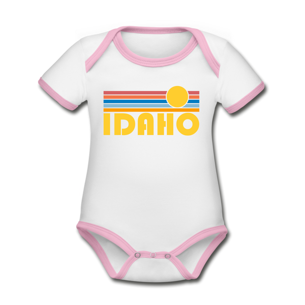 Idaho Baby Bodysuit - Organic Retro Sun Idaho Baby Bodysuit - white/pink