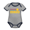 Idaho Baby Bodysuit - Organic Retro Sun Idaho Baby Bodysuit - heather gray/navy
