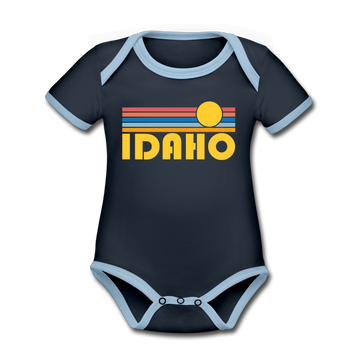 Idaho Baby Bodysuit - Organic Retro Sun Idaho Baby Bodysuit - navy/sky