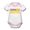 Maine Baby Bodysuit - Organic Retro Sun Maine Baby Bodysuit - white/pink