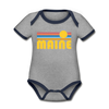 Maine Baby Bodysuit - Organic Retro Sun Maine Baby Bodysuit - heather gray/navy