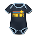 Maine Baby Bodysuit - Organic Retro Sun Maine Baby Bodysuit - navy/sky
