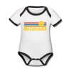 Michigan Baby Bodysuit - Organic Retro Sun Michigan Baby Bodysuit