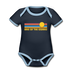 Lake of the Ozarks, Missouri Baby Bodysuit - Organic Retro Sun Lake of the Ozarks Baby Bodysuit - navy/sky