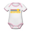 Montana Baby Bodysuit - Organic Retro Sun Montana Baby Bodysuit - white/pink