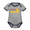 Missouri Baby Bodysuit - Organic Retro Sun Missouri Baby Bodysuit - heather gray/navy