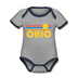 Ohio Baby Bodysuit - Organic Retro Sun Ohio Baby Bodysuit - heather gray/navy