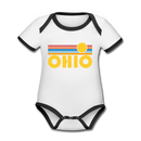 Ohio Baby Bodysuit - Organic Retro Sun Ohio Baby Bodysuit - white/black