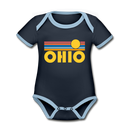 Ohio Baby Bodysuit - Organic Retro Sun Ohio Baby Bodysuit - navy/sky