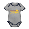 Orlando, Florida Baby Bodysuit - Organic Retro Sun Orlando Baby Bodysuit - heather gray/navy