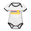 Orlando, Florida Baby Bodysuit - Organic Retro Sun Orlando Baby Bodysuit - white/black