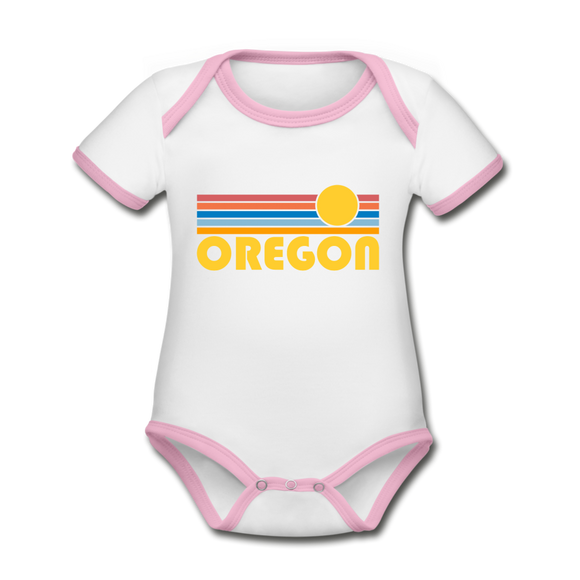 Oregon Baby Bodysuit - Organic Retro Sun Oregon Baby Bodysuit - white/pink