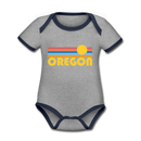 Oregon Baby Bodysuit - Organic Retro Sun Oregon Baby Bodysuit - heather gray/navy