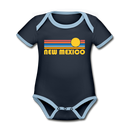 New Mexico Baby Bodysuit - Organic Retro Sun New Mexico Baby Bodysuit - navy/sky