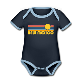 New Mexico Baby Bodysuit - Organic Retro Sun New Mexico Baby Bodysuit